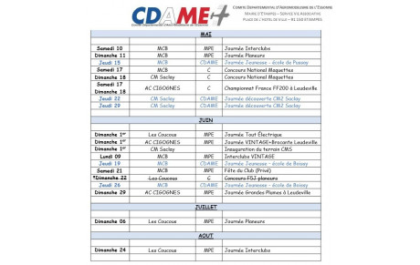 CALENDRIER CDAME V7 2025